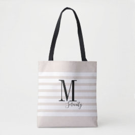Personalisierter einfacher Name und monogramm Stra Tasche