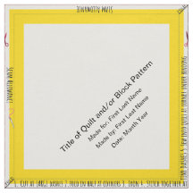 Personalisierter einfacher Quilt-Label-Corner