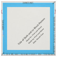 Personalisierter einfacher Quilt-Label-Corner