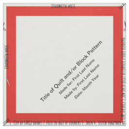 Personalisierter einfacher Quilt-Label-Corner Stoff