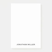 Personalisierter einfacher Schwarz-weißer Typograf Post-it Klebezettel (Vorderseite)