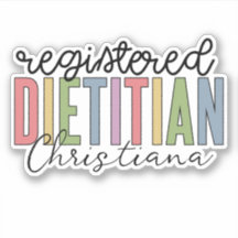Personalisierter eingetragener Dietist Multicolore