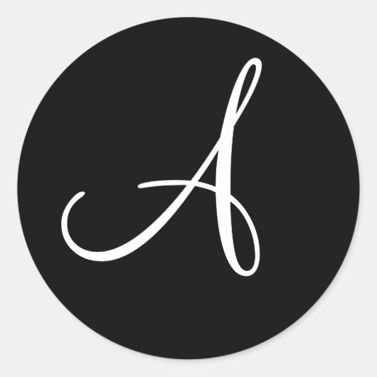 Personalisierter Einladungsrahmen für Monogramm Runder Aufkleber (Vorderseite)