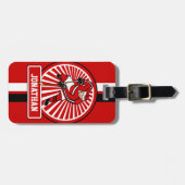 Personalisierter Eis-Hockeyspieler Gepäckanhänger (Vorderseite horizontal)