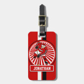 Personalisierter Eis-Hockeyspieler Gepäckanhänger (Vorderseite vertikal)