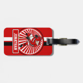 Personalisierter Eis-Hockeyspieler Gepäckanhänger (Rückseite horizontal)