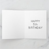 Personalisierter Eisbär und Regenbogen Geburtstag Karte (Innenseite)