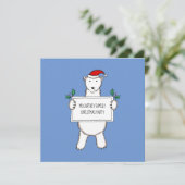 Personalisierter Eisbär Weihnachten Party Einladun (Stehend Vorderseite)