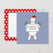 Personalisierter Eisbär Weihnachten Party Einladun (Vorne/Hinten)
