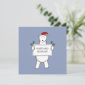 Personalisierter Eisbär Weihnachten Party Einladun (Stehend Vorderseite)