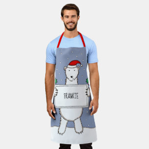 Personalisierter Eisbär Weihnachten Schürze