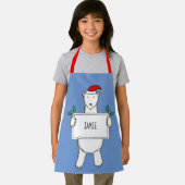 Personalisierter Eisbär Weihnachten Schürze (Insitu)