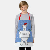 Personalisierter Eisbär Weihnachten Schürze (Getragen)