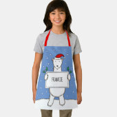 Personalisierter Eisbär Weihnachten Schürze (Insitu)