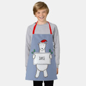 Personalisierter Eisbär Weihnachten Schürze (Getragen)