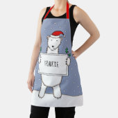 Personalisierter Eisbär Weihnachten Schürze (InSitu)