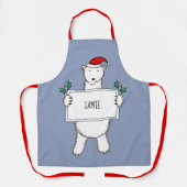 Personalisierter Eisbär Weihnachten Schürze (Vorderseite)