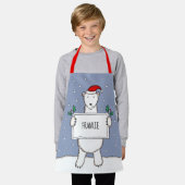Personalisierter Eisbär Weihnachten Schürze (Getragen)