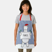 Personalisierter Eisbär Weihnachten Schürze (Insitu)