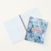 Personalisierter Eisblauer Kristall & Mattierter P Notizblock (Innenseite)