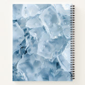 Personalisierter Eisblauer Kristall & Mattierter P Notizblock (Rückseite)