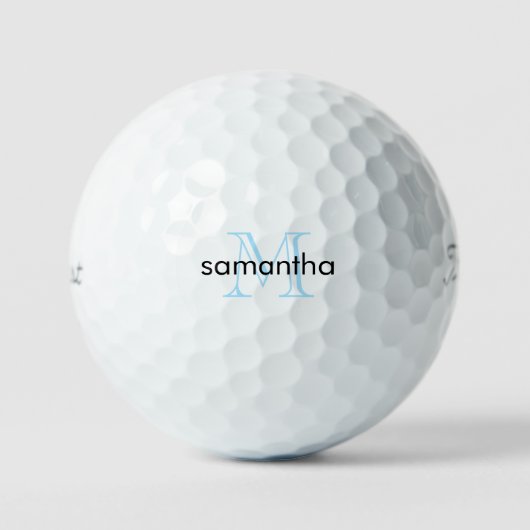 Personalisierter Eisblauer Monogramm-Titelist Pro Golfball (Vorderseite)