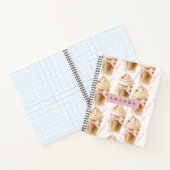Personalisierter Eiscafé-Coquette-Muster Notizblock (Innenseite)