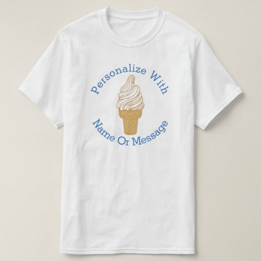 PERSONALISIERTER Eiscreme-Kegel T-Shirt (Design vorne)