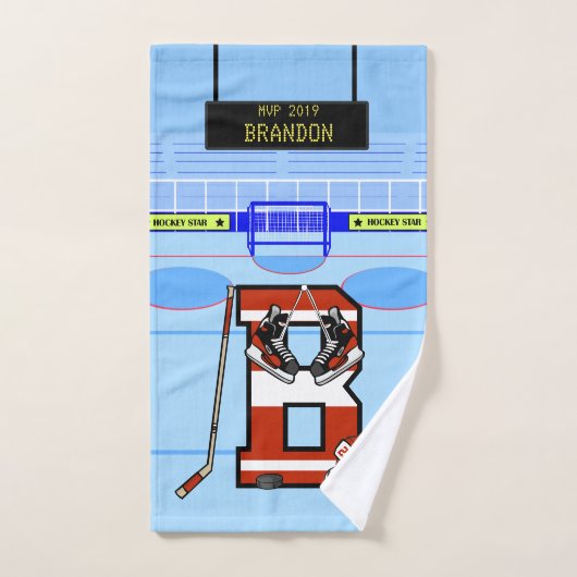Personalisierter Eishockey der ersten Klasse Badhandtuch Set (Handtuch)