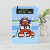 Personalisierter Eishockey Einladung (Stehend Vorderseite)