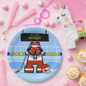 Personalisierter Eishockey Pappteller (Party)