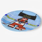 Personalisierter Eishockey Pappteller (Schrägansicht)