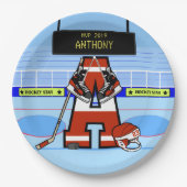 Personalisierter Eishockey Pappteller (Vorderseite)