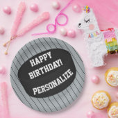 Personalisierter Eishockey-Puck zum Geburtstag Pappteller (Party)