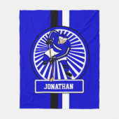 Personalisierter Eishockey-Spieler Blue Fleecedecke (Vorderseite)