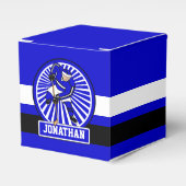 Personalisierter Eishockey-Spieler Blue Geschenkschachtel (Vorderseite)