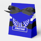 Personalisierter Eishockey-Spieler Blue Geschenkschachtel (Vorderseite)