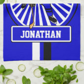 Personalisierter Eishockey-Spieler Blue Handtuch (Gefaltet)