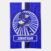 Personalisierter Eishockey-Spieler Blue Handtuch (Vertikal)