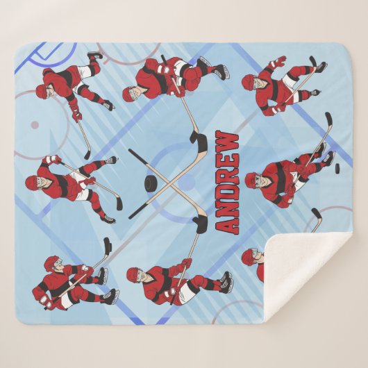 Personalisierter Eishockey-Spieler Sherpadecke (Vorderseite (Horizontal))