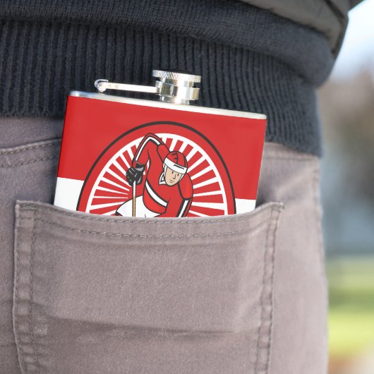 Personalisierter Eishockeyspieler Flachmann (Beispiel)