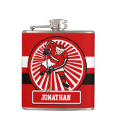 Personalisierter Eishockeyspieler Flachmann (Vorderseite)