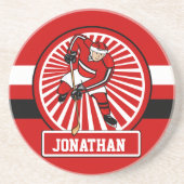 Personalisierter Eishockeyspieler Getränkeuntersetzer (Vorne)
