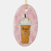 Personalisierter Eiskaffee Weihnachtsfest Keramik Ornament (Rechts)