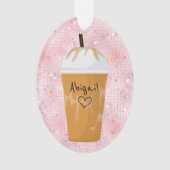 Personalisierter Eiskaffee Weihnachtsfest Ornament (Vorderseite)