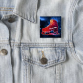 Personalisierter Eiskunstlauf-Weltraumstiefel Button (Beispiel)