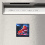 Personalisierter Eiskunstlauf-Weltraumstiefel Magnet (In Situ (Geschirrspüler))