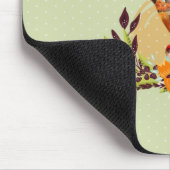 Personalisierter Eisvogel und Blumenentwurf Mousepad (Ecke)