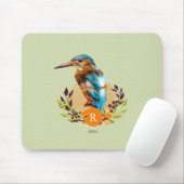 Personalisierter Eisvogel und Blumenentwurf Mousepad (Mit Mouse)