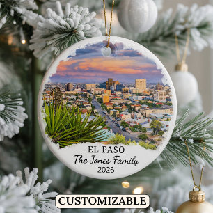 Personalisierter El Paso-Schmuck, Benutzerdefinier Keramik Ornament